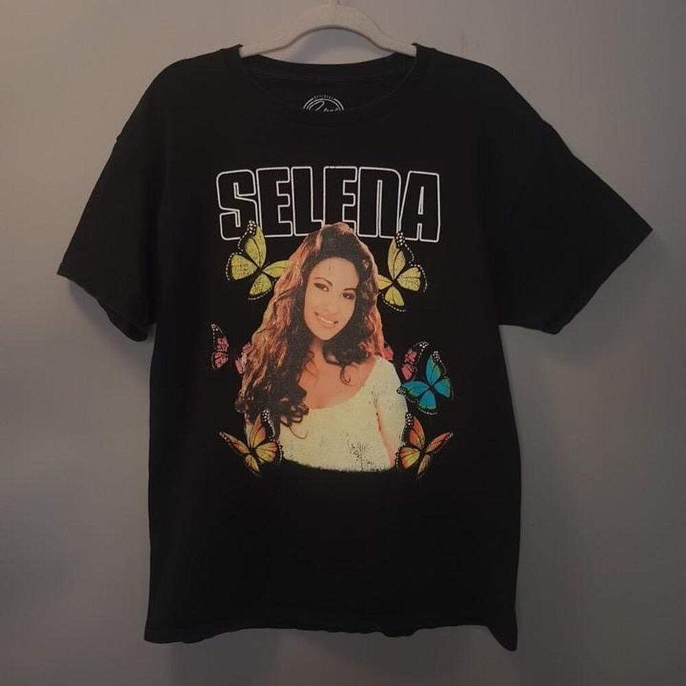 Selena gomez black cotton t shirt